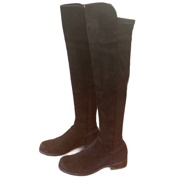 Stuart Weitzman sz 5 black suede OTK tall boots - Picture 2 of 15
